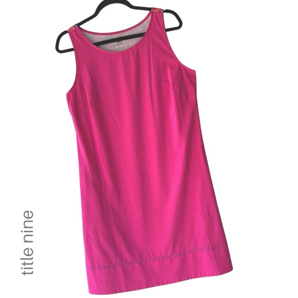 TITLE NINE | NWOT PINK DAY TRIP SLEEVELESS DRESS COLOR BLOCK BACK | LARGE - Picture 1 of 9